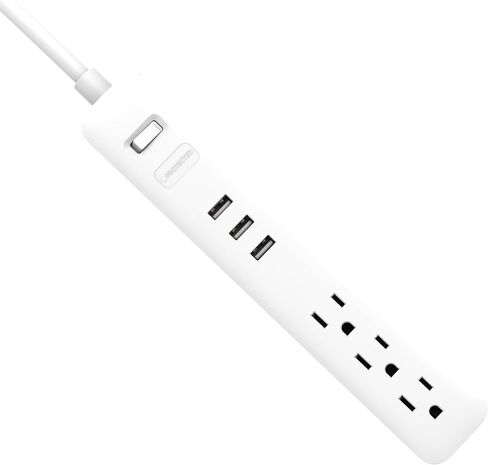 WYZE Surge Protector, 3 USB Ports, 3-Outlets, 15A Overload Protection, 4ft Power Cord, Work from Home, UL and FCC Certified, White in Saudi Arabia