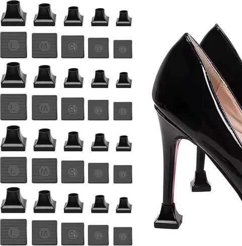 10 Pairs High Heel Protectors 5 Sizes Heel Repair Caps Covers & Heel Stoppers Heel Cover Replacement Tip Caps for Outdoor Weddings/Stop Sinking at Grass/Gravel/Bricks and Cracks in Saudi Arabia