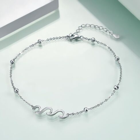 Rnivida 925 Sterling Silver Anklet for Women, Dainty Silver Ankle Bracelet for Women in Kuwait