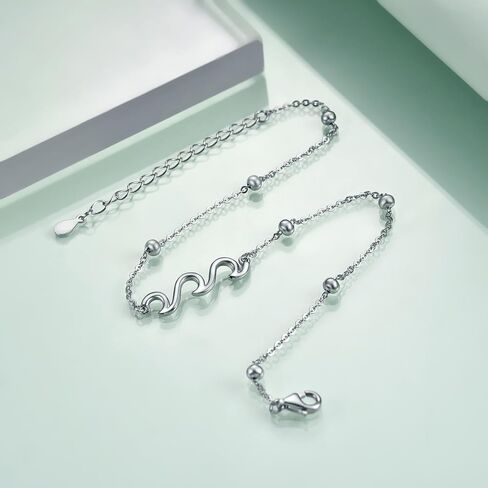 Rnivida 925 Sterling Silver Anklet for Women, Dainty Silver Ankle Bracelet for Women in Kuwait