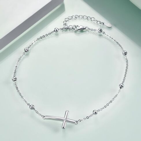Rnivida 925 Sterling Silver Anklet for Women, Dainty Silver Ankle Bracelet for Women in Kuwait