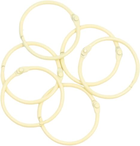 Craftelier - Set of 6 Metal Binding Rings for Scrapbooking, Card Making and other Craft Projects | Rings for Photo Albums, Notebooks or Diaries | Size Ø 45 mm - Silver Colour in Saudi Arabia