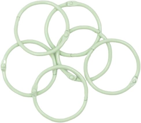 Craftelier - Set of 6 Metal Binding Rings for Scrapbooking, Card Making and other Craft Projects | Rings for Photo Albums, Notebooks or Diaries | Size Ø 45 mm - Silver Colour in Saudi Arabia