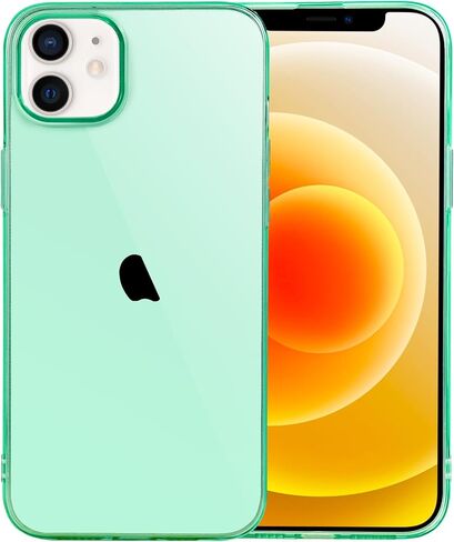 JJGoo Compatible with iPhone 12 mini Case, Soft Transparent Shockproof Protective Slim Thin Bumper Phone Cover, Translucent Black in Kuwait