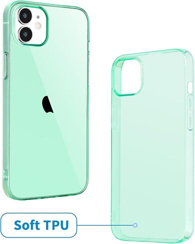 JJGoo Compatible with iPhone 12 mini Case, Soft Transparent Shockproof Protective Slim Thin Bumper Phone Cover, Translucent Black in Kuwait
