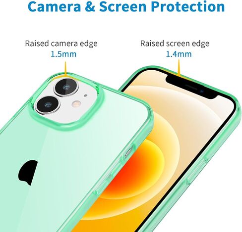 JJGoo Compatible with iPhone 12 mini Case, Soft Transparent Shockproof Protective Slim Thin Bumper Phone Cover, Translucent Black in Kuwait