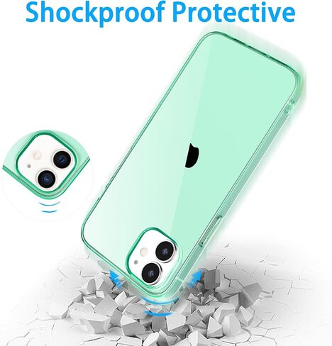 JJGoo Compatible with iPhone 12 mini Case, Soft Transparent Shockproof Protective Slim Thin Bumper Phone Cover, Translucent Black in Kuwait