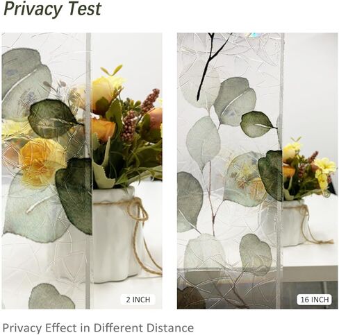 QUCHENG Suncatcher ساكنة نافذة الفيلم الزجاج تتشبث الألوان المائية يترك الخصوصية صائق غرفة المعيشة الشمس حجب ديكور ملون ملصقات كبيرة DIY الزينة in Kuwait