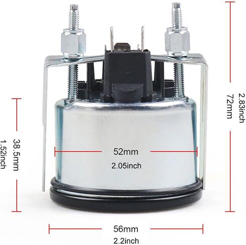 Dyno Racing 2" 52mm Electronic Car Voltmeter Pointer Volt Gauge Voltage Meter Yellow Light Car Meter (18-32) in Kuwait