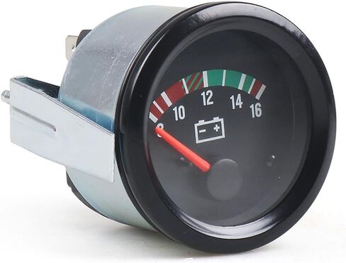 Dyno Racing 2" 52mm Electronic Car Voltmeter Pointer Volt Gauge Voltage Meter Yellow Light Car Meter (18-32) in Kuwait