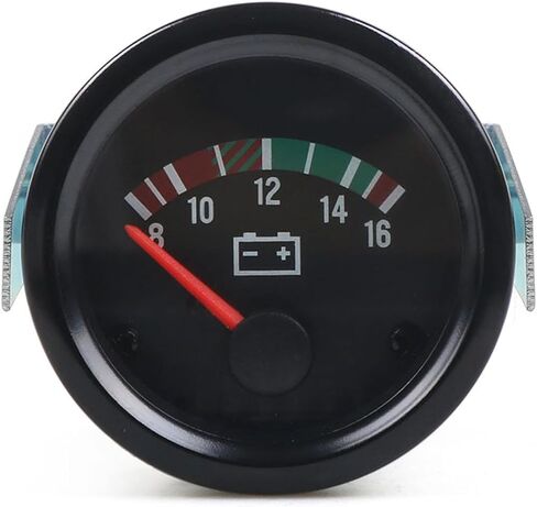 Dyno Racing 2" 52mm Electronic Car Voltmeter Pointer Volt Gauge Voltage Meter Yellow Light Car Meter (18-32) in Kuwait