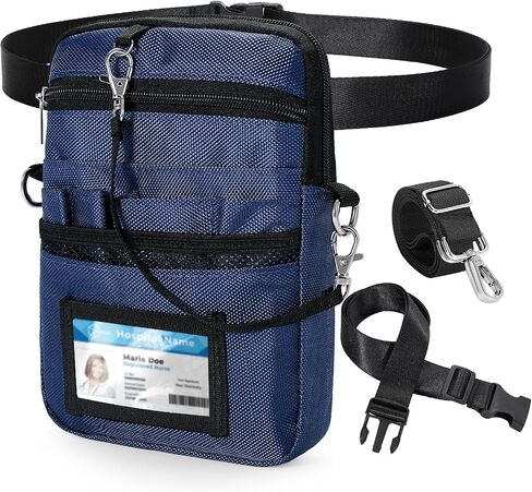 Nurse Fanny Pack with Medical Gear Pockets, Utility Medical Nurse Pouch for Women, Nurse Bags for Work with 2 Adjustable Straps, Student and Nurse Use,Black in Saudi Arabia
