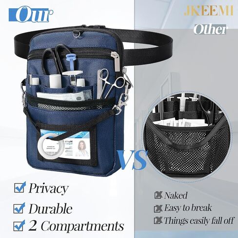 Nurse Fanny Pack with Medical Gear Pockets, Utility Medical Nurse Pouch for Women, Nurse Bags for Work with 2 Adjustable Straps, Student and Nurse Use,Black in Saudi Arabia