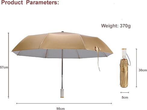 مظلة LCY أوتوماتيكية مضادة للأشعة فوق البنفسجية قابلة للطي مظلة شمسية صغيرة خفيفة الوزن ومظلة للشمس والمطر in Kuwait