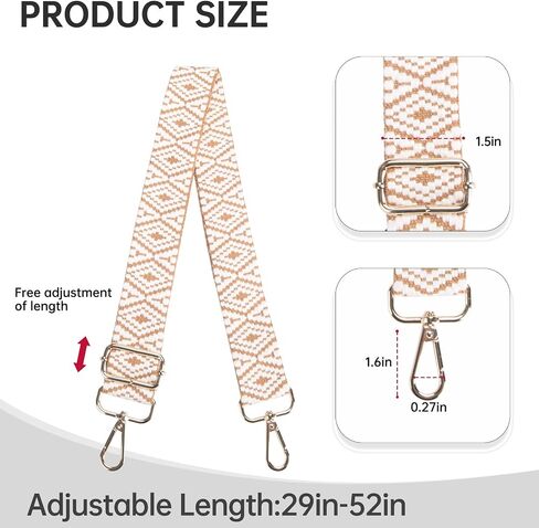 Purse Straps Replacement Crossbody Bag Strap for Purses Adjustable Wide Shoulder Straps for Women Handbags in Saudi Arabia