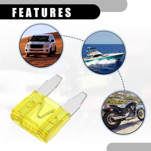 5 Pcs Mini 30AMP APM/ATM Universal Car Fuse Blade Style Fuses Short Circuit Protection - Automotive Car Boat Truck SUV RV - Plastic Metal Deep Green in Kuwait
