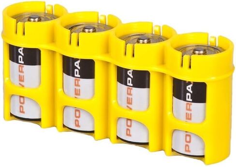 Storacell by Powerpax Slimline C Battery Storage Caddy, Orange, Holds 4 Batteries (Not Included) in Kuwait