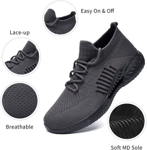 Wryweir Men's Slip-Ons Sock Walking Shoes - Mesh Breathable Slip On Athletic Casual Fashion Shoes Sneakers Loafers Like Wear Socks in Saudi Arabia