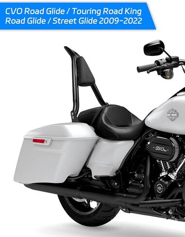 Sissy Bar for Harley Davidson,Detachable Motorcycle Backrest Compatible for CVO Road Glide/Road King/Road Glide/Street Glide 2009-2022 Gloss Black (26 Inches) in Saudi Arabia