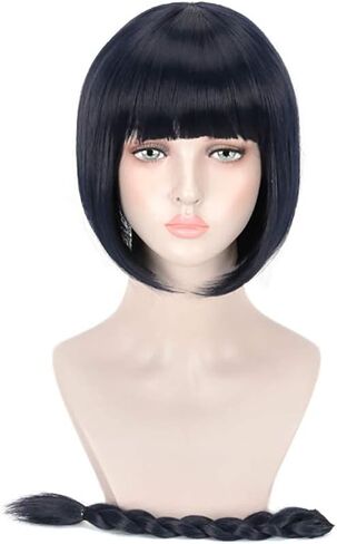 C-ZOFEK Men's Anime Cosplay Wig Short Balck Halloween Classical Slicked-back Hair (Black) in Saudi Arabia