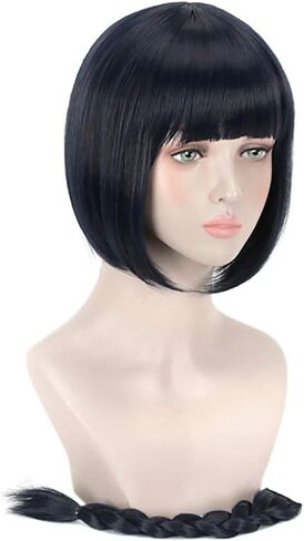 C-ZOFEK Men's Anime Cosplay Wig Short Balck Halloween Classical Slicked-back Hair (Black) in Saudi Arabia