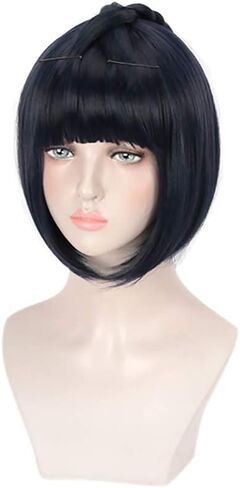 C-ZOFEK Men's Anime Cosplay Wig Short Balck Halloween Classical Slicked-back Hair (Black) in Saudi Arabia