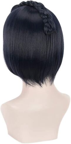 C-ZOFEK Men's Anime Cosplay Wig Short Balck Halloween Classical Slicked-back Hair (Black) in Saudi Arabia