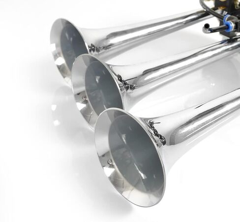 HIGHSOAR 12V/24V Truck Air Horn 150DB 3 Triple Trumpet Horns Kit universal for Car Train Boat in Kuwait