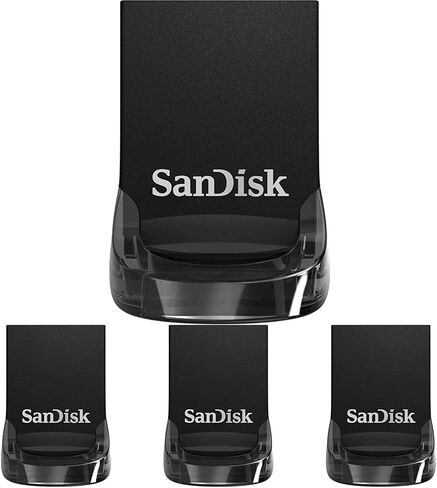 SanDisk 128GB Ultra Fit USB 3.1 Flash Drive - SDCZ430-128G-G46, Black in Saudi Arabia