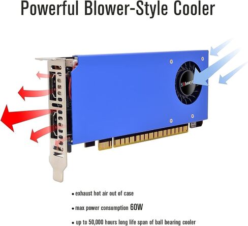 GeForce GTX 1050 4GB Low Profile Graphics Card GDDR5 128 Bit 2 Monitor Video Card HDMI 2.0 Display Port 1.4 PCI Express 3.0 x16 Bus Powered in Kuwait