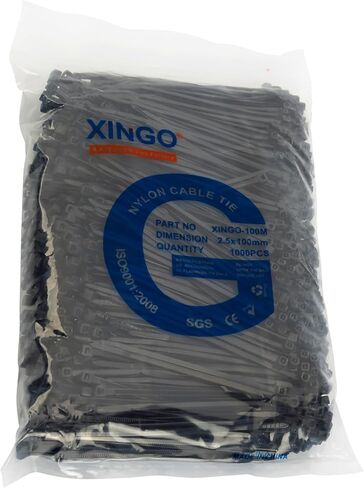 XINGO 1000 قطعة من أربطة سحاب الكابلات مقاس 4 بوصات، قوة 18 رطل، أربطة عنق صغيرة تلتف بسحاب من النايلون ذاتية القفل للاستخدام الداخلي والخارجي (ذهبي) in Kuwait