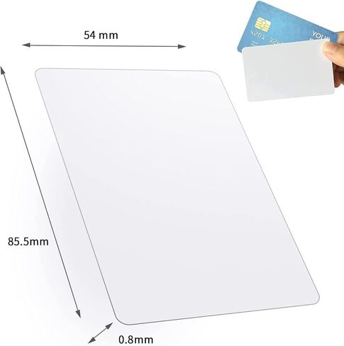 30 حزمة من بطاقات BABIQT PVC CR80 بطاقة فارغة، بطاقة بلاستيكية بيضاء عالية الجودة من PVC CR80 30 مل (CR8030) بطاقة متوافقة مع معظم طابعات شارات هوية الصور in Saudi Arabia