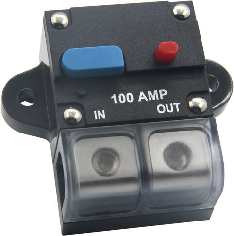 12-24 Volt DC 100A Circuit Breaker, 0 or 4 Gauge Trolling Motor Auto Car Marine Boat Bike Stereo Audio Inline Fuse Holders Inverter (100A) in Saudi Arabia