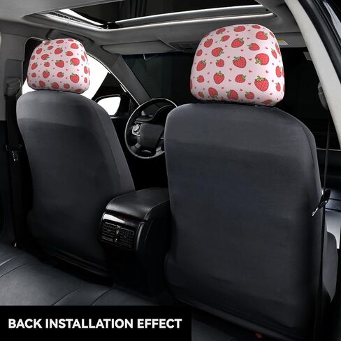 Mushroom Car Seat Headrest Covers Universal Size, Soft Breathable Mushroom Car Accessories in Saudi Arabia