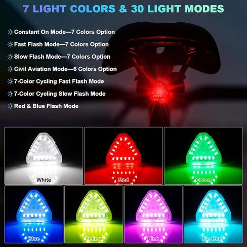 PIFOOG أضواء LED ستروب لاسلكية مع جهاز تحكم عن بعد مضاد للتصادمات، سطوع عالي، مغناطيسي قابل لإعادة الشحن، 7 ألوان، مصباح وامض للسيارة والدراجات النارية والشاحنات والدراجات الليلية، ضوء تحذير للطوارئ قطعتان in Kuwait