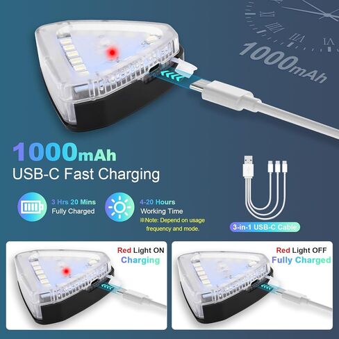 PIFOOG أضواء LED ستروب لاسلكية مع جهاز تحكم عن بعد مضاد للتصادمات، سطوع عالي، مغناطيسي قابل لإعادة الشحن، 7 ألوان، مصباح وامض للسيارة والدراجات النارية والشاحنات والدراجات الليلية، ضوء تحذير للطوارئ قطعتان in Kuwait