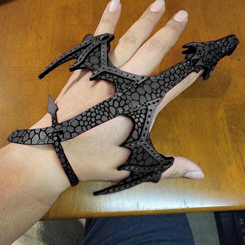 Leather Hand Dragon Bracelet, Goth Dragon Bracelet for Men with 3D Printed Dragon Eggs, Vintage Leather Dragon Bracelet, Renaissance Outfit Jewelry for Women in Saudi Arabia