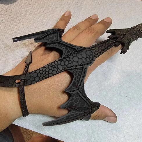 Leather Hand Dragon Bracelet, Goth Dragon Bracelet for Men with 3D Printed Dragon Eggs, Vintage Leather Dragon Bracelet, Renaissance Outfit Jewelry for Women in Saudi Arabia
