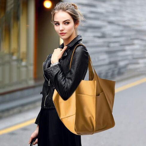 NICOLE & DORIS Large Carry on Handbags Oversized Tote Bags for Women Hobo and Shoulder Bags Soft PU Leather Shopping Bag in Saudi Arabia