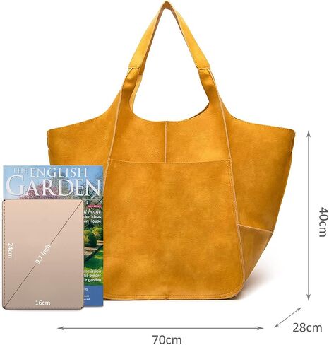 NICOLE & DORIS Large Carry on Handbags Oversized Tote Bags for Women Hobo and Shoulder Bags Soft PU Leather Shopping Bag in Saudi Arabia