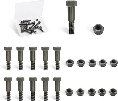 Motorcycle Handlebar Lever Pivot Bolt in Low Carbon Steel Material,M8 Hex Head,M5 Threading,Overall Lenght 24mm,Compatible with Handlebar Brake Lever，Pack of 10 in Kuwait