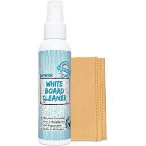 Dry Erase Board Cleaner Spray with Microfiber Cloth, 4 fl oz Whiteboard Cleaning Spray Liquid for Shadowing and Marks (1)