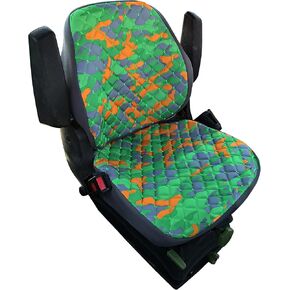 Heavy Duty Tractor Seat Cover for John Deere Tractors without Headrest, Camuflage Pattern, Impertex Green Camuflage