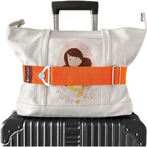 Luggage Belt Strap Add a Bag Luggage Strap,2-in-1 Suitcase Strap Travel Accessories,Luggage Strap Carry On Luggage Elastic Adjustable Luggage Strap Airport Luggage Belt Orange