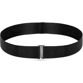 No Show Invisible Elastic Belt for Women Men, Elastic Web Strap Waist Stretch Belt with Flat Buckle