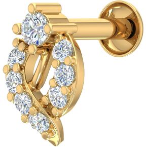 FINEROCK 0.15 Carat Diamond Nose Pin in 18K Gold