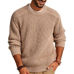 PJ PAUL JONES Mens Sweater Crewneck Knit Sweaters Casual Textured Pullover Sweater