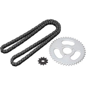 T8F Front and Rear Sprocket Chain Replacement High Power T8F Gear Chain Set for Modified Karts ATVs and Mini Motorcycles