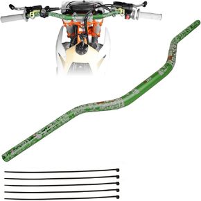 PRO CAKEN Universal 7/8" 22mm Handle Bar for CRF KLX KX LTR TRX SX SXF EXC XCW Motocross Pit Dirt Bike Scooter ATV Quad Bike Grizzly Hawk 250 Bicycles Black