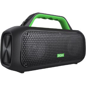 DOSS Extreme Boom Bluetooth Outdoor Speaker with 60W Mighty Sound, Deep Bass, 30H Playtime,10400mAh Power Bank, IPX6 Waterproof Speaker with Portable Strap for Camping, Pool, Beach, Garage, Work